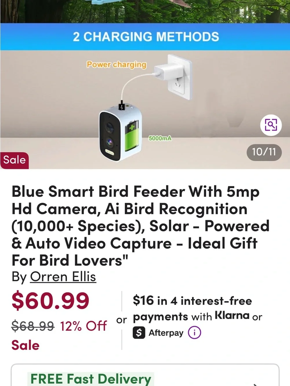 Smart Bird Feeder - White